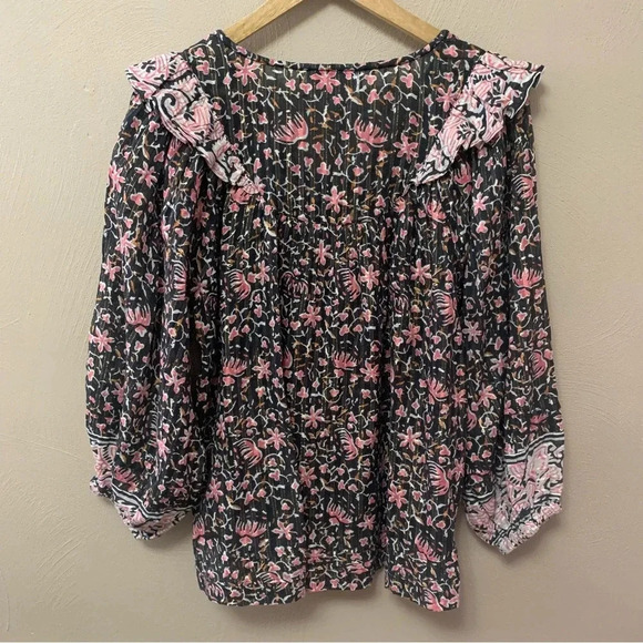 Cleobella Brynlee Blouse in Fan Print Size Large - Picture 8 of 13